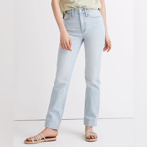 Madewell Classic Straight Full-Length Jeans Fitzgerald Wash Size 29 - Picture 4 of 17